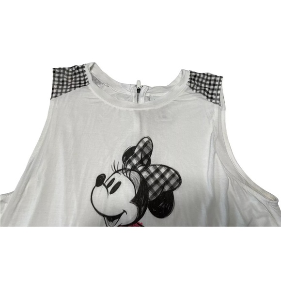 Disney White Sleeveless Top with Ginham Minnie - Picture 8 of 9